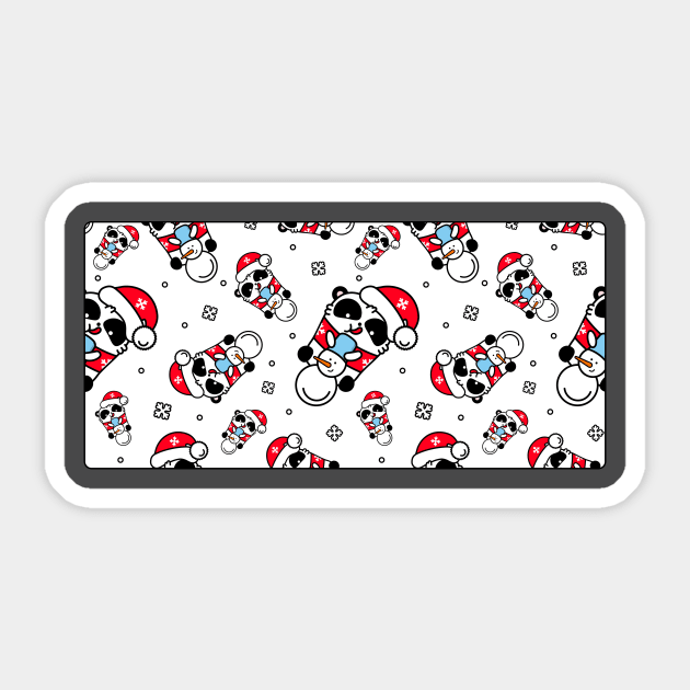 Kawaii Panda Christmas Celebration Sticker by Bro Aesthetics